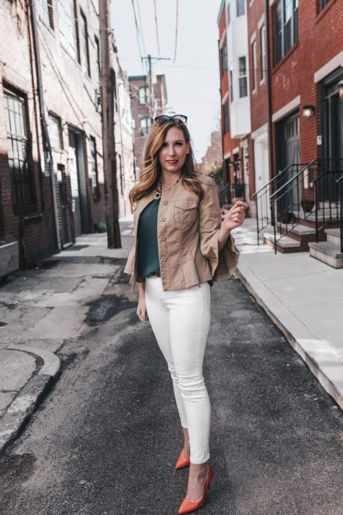 The Cutest Spring Jacket + White Jeans