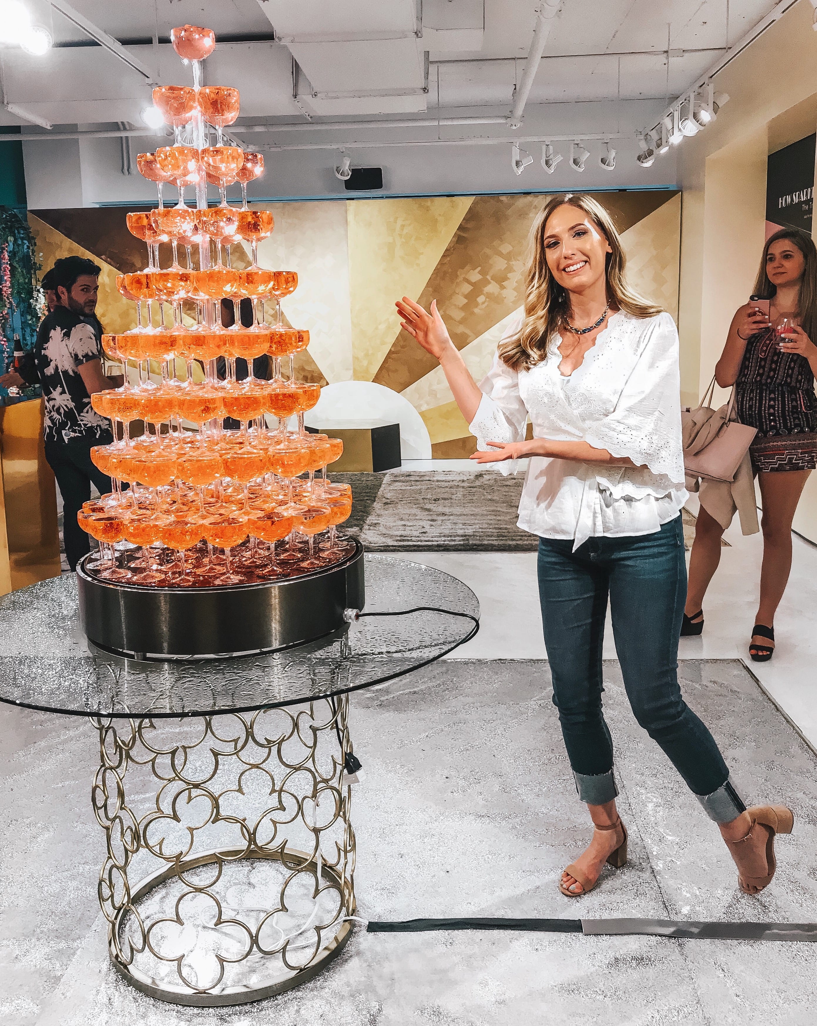 Rosé Mansion champagne tower