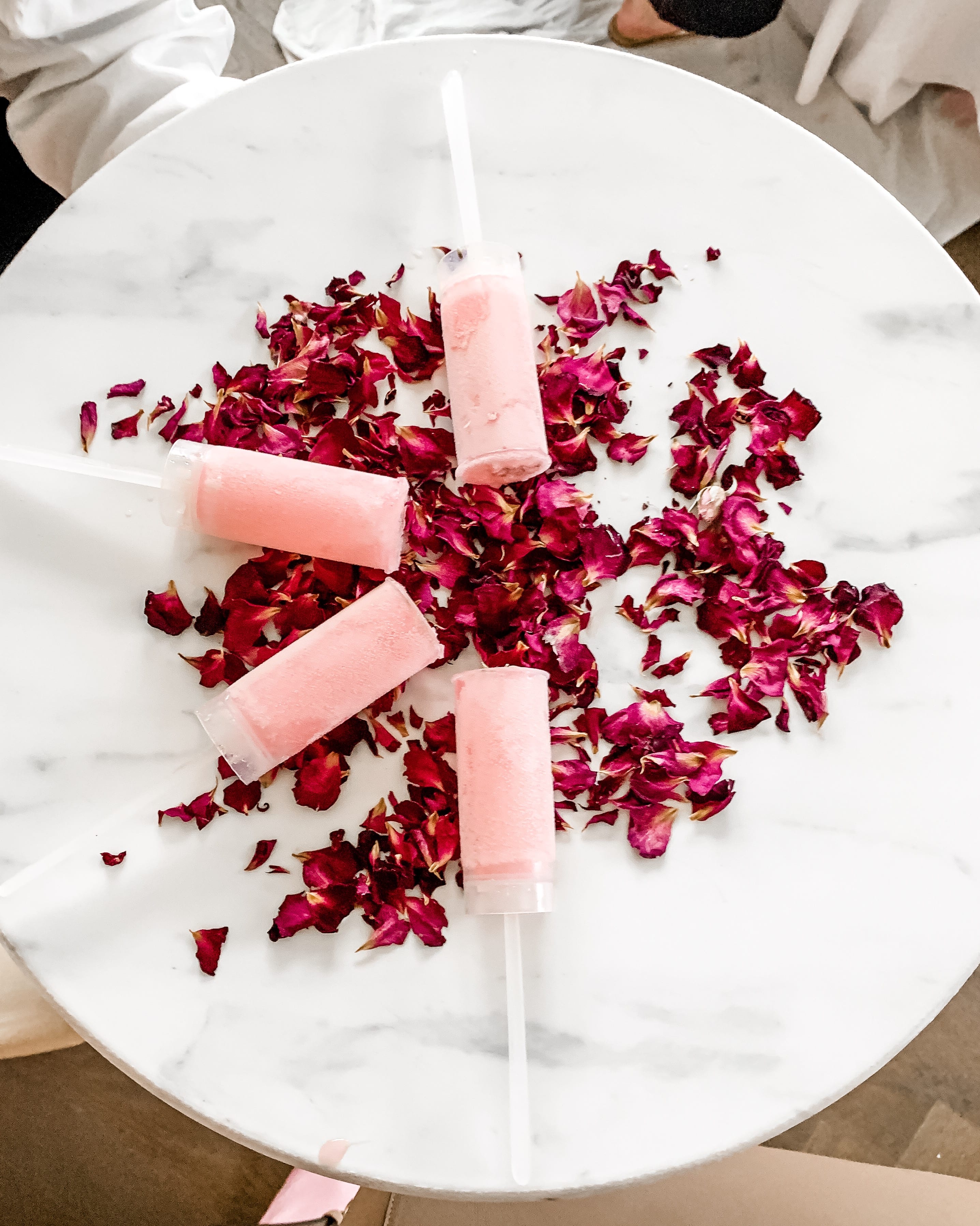 rose and lavender push pops