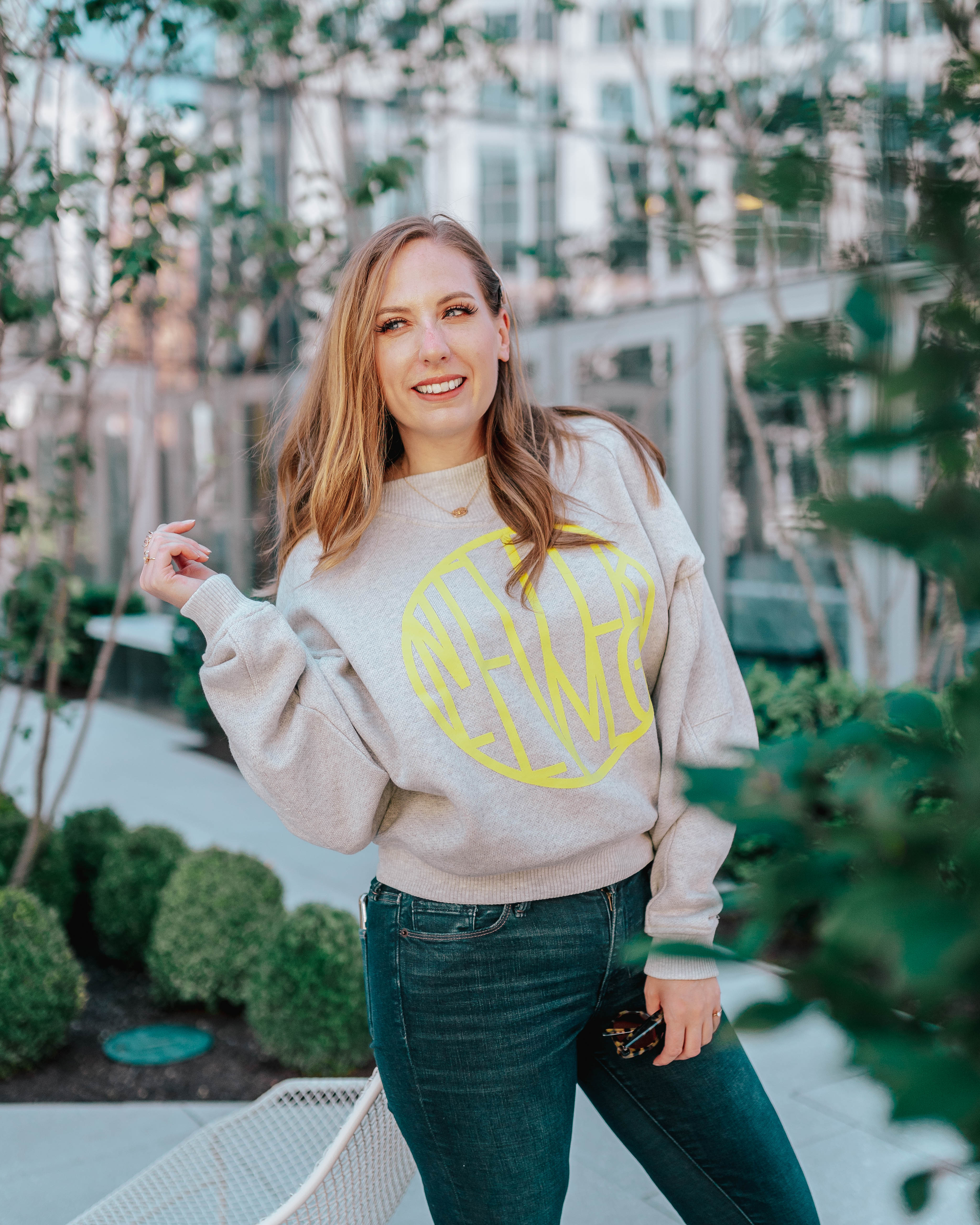 weekend outfit look standing