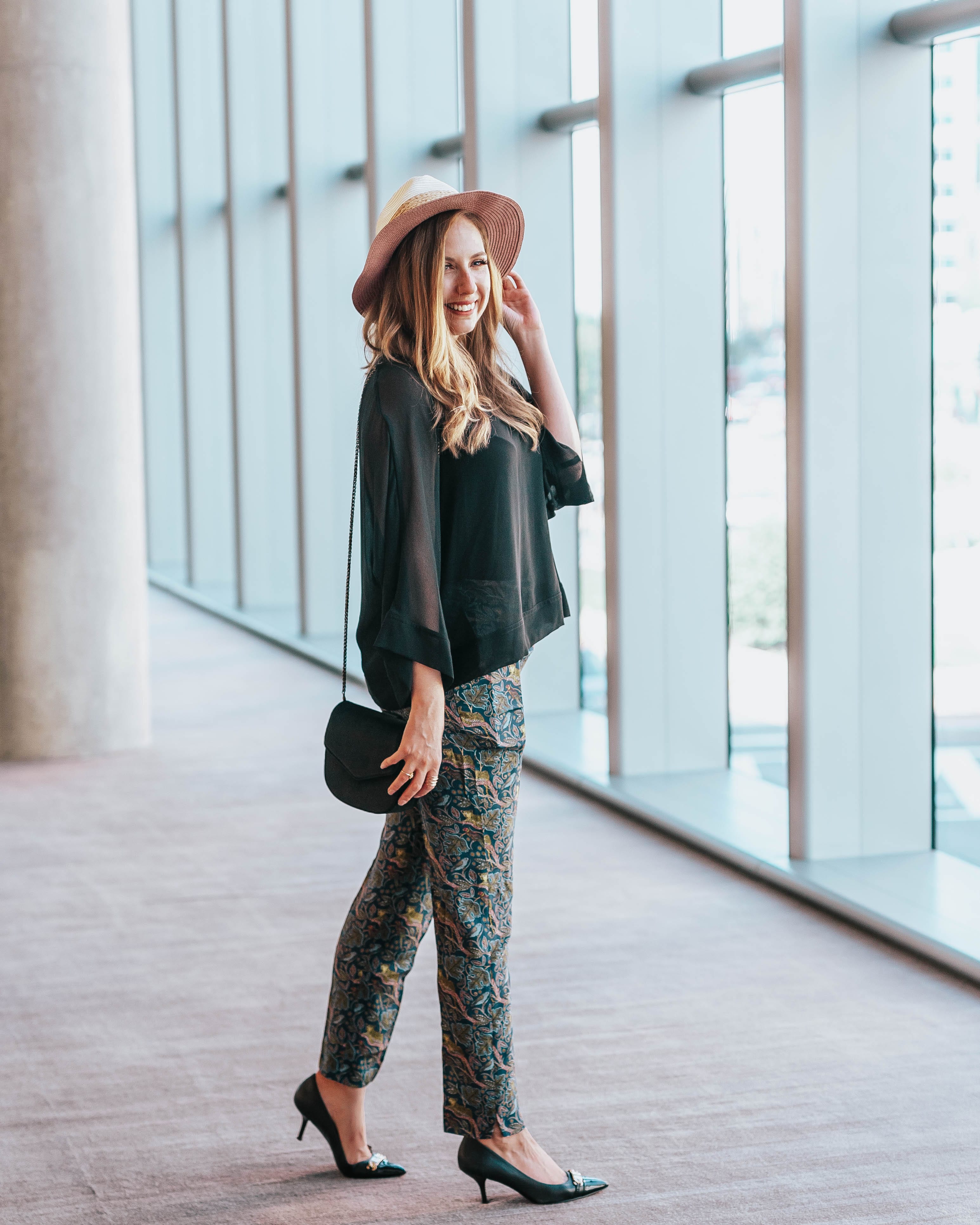 leopard pants standing 